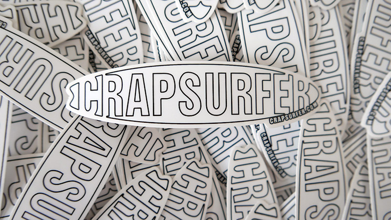 Crap Surfer Stickers